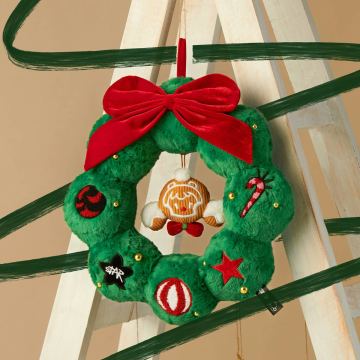 SKULLPANDA Tell Me What You Want Series Plush Wreath Pendant