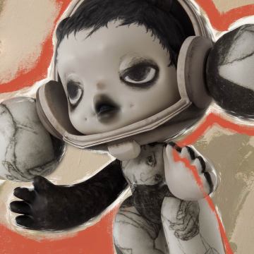 MEGA α SKULLPANDA 400% Egon Schiele