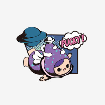 Pucky Flying Babies Badge