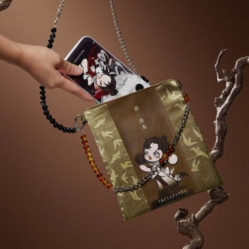 SKULLPANDA The Ink Plum Blossom Series-Bead String Mini Bag