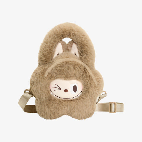 Classic Bag Series- LABUBU Plush Tote Bag (Brown)