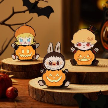 Happy Halloween Party Series- MOLLY Pumpkin Fridge Magnet Badge